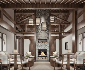 New Chinese Style A Living Room-ID:270540747