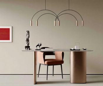 Modern Computer Desk And Chair-ID:918010956