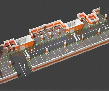 Modern Underground Parking Lot-ID:374255904