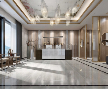 Modern Office Reception Desk-ID:914521934