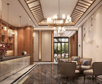 New Chinese Style Office Reception Desk-ID:663801914