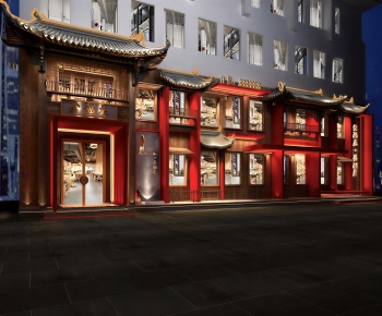 New Chinese Style Facade Element-ID:280335908