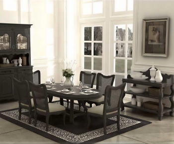 French Style Dining Table And Chairs-ID:791863928