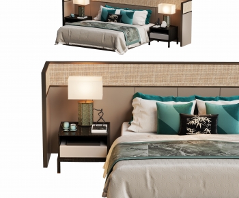 New Chinese Style Double Bed-ID:682878977