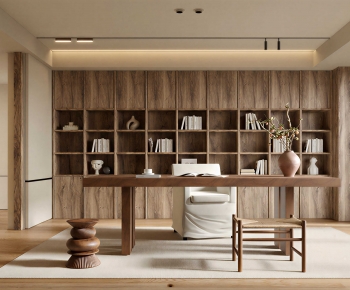 Wabi-sabi Style Study Space-ID:555491929