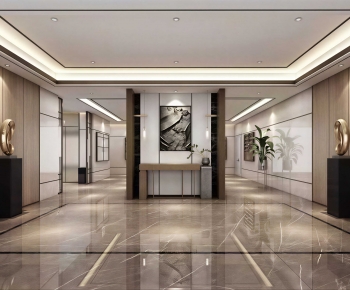 Modern Office Reception Desk-ID:590488921