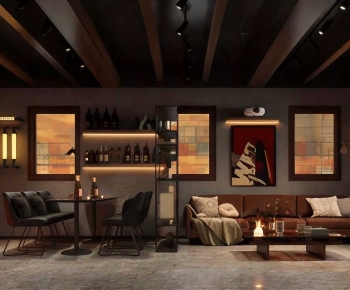 Industrial Style A Living Room-ID:113394028