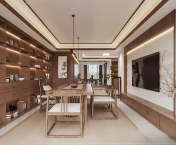 New Chinese Style A Living Room-ID:735526085