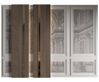 Simple European Style TV Wall-ID:105290441