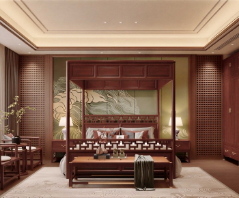 New Chinese Style Bedroom-ID:306639911
