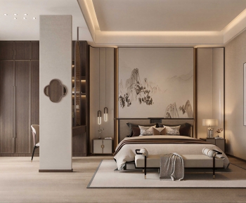 New Chinese Style Bedroom-ID:654990772
