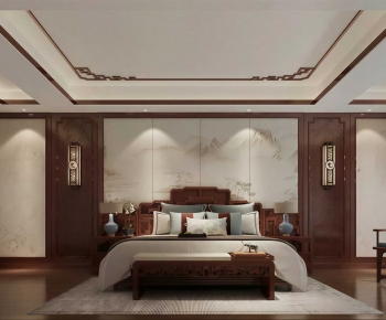 New Chinese Style Bedroom-ID:823837049