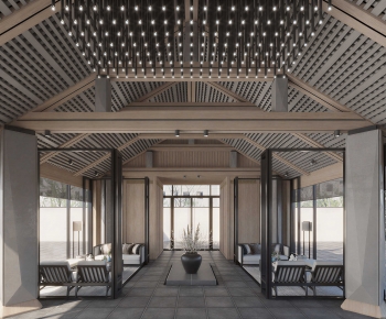 New Chinese Style Office Living Room-ID:441870931