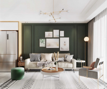 Nordic Style A Living Room-ID:384164091