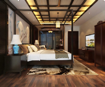 New Chinese Style Bedroom-ID:526036021