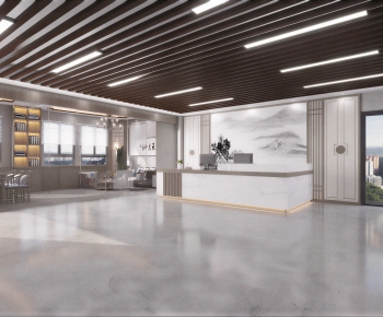 New Chinese Style Office Reception Desk-ID:588829513