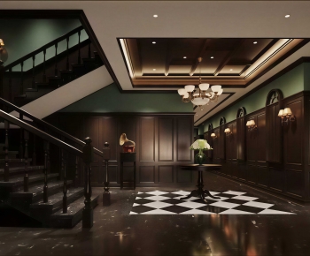 Retro Style A Living Room-ID:745594982