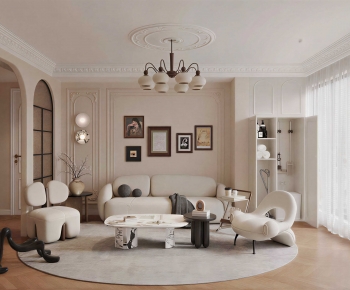 French Style A Living Room-ID:501610045