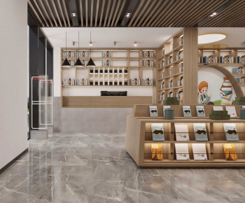 Modern Bookstore Book Bar-ID:783329024