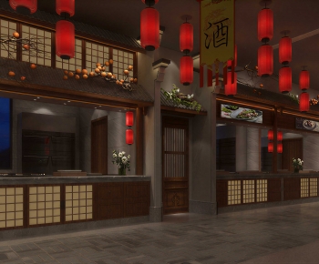 New Chinese Style Facade Element-ID:681777005