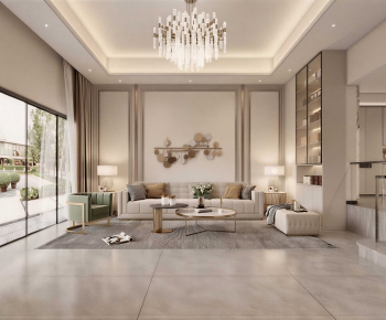 New Chinese Style A Living Room-ID:766941079