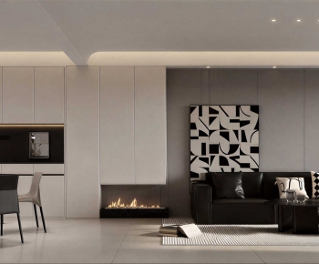 Modern A Living Room-ID:383296016