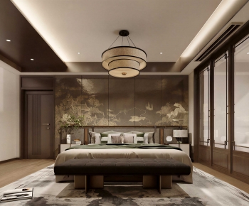 New Chinese Style Bedroom-ID:752918965