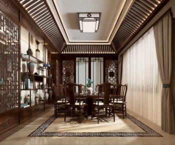 New Chinese Style Dining Room-ID:844059948