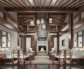 New Chinese Style A Living Room-ID:410305989