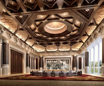 New Chinese Style Banquet Hall-ID:980786092