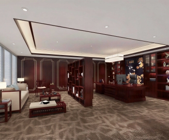 New Chinese Style Manager's Office-ID:830338002
