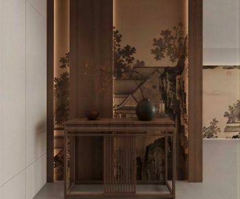 New Chinese Style Entrance Cabinet-ID:401885997