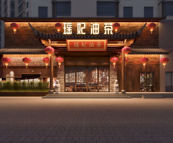 New Chinese Style Facade Element-ID:242572077