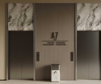 Modern Office Elevator Hall-ID:490689993