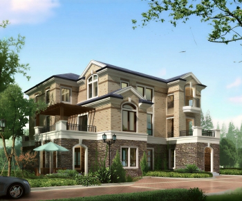 Simple European Style Detached Villa-ID:733489996
