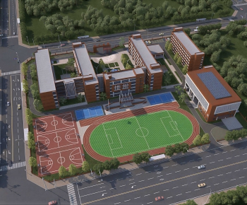 Modern Architectural Bird's-eye View Planning-ID:364830029