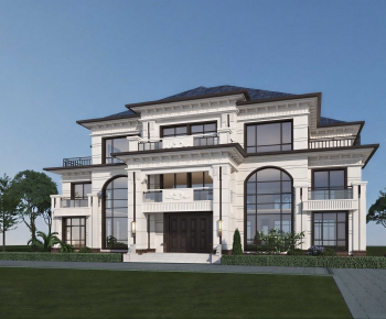 Simple European Style Detached Villa-ID:992304099