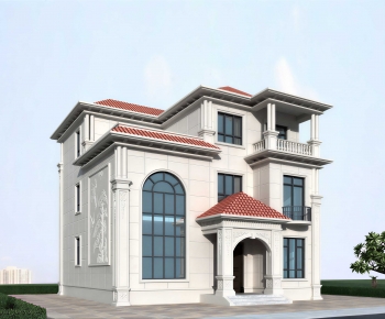 Simple European Style Detached Villa-ID:409053093