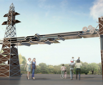 Modern Facade Element-ID:379076008