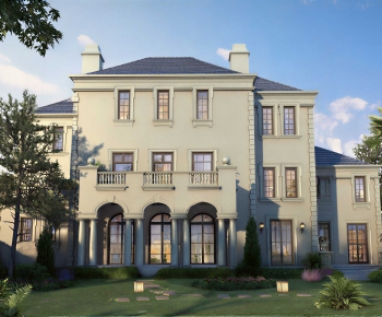 Simple European Style Detached Villa-ID:203773023