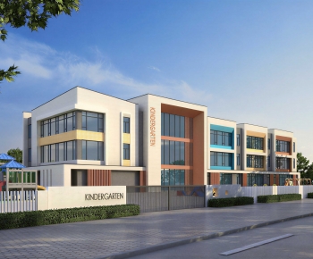 Modern School Building-ID:844676975