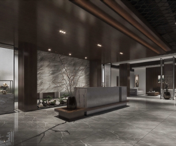 Modern Office Reception Desk-ID:550669911