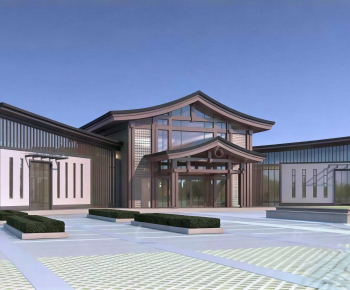 New Chinese Style Appearance Of Commercial Building-ID:740473035