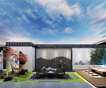 New Chinese Style Courtyard/landscape-ID:999954942