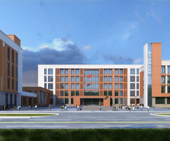 Modern School Building-ID:842554096