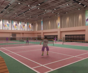 Modern Indoor Badminton Court-ID:140899907