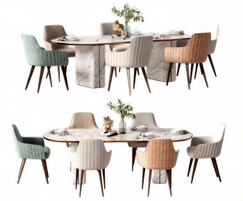 Modern Dining Table And Chairs-ID:611152895