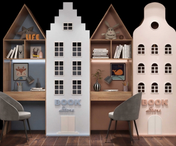 Modern Computer Desk And Chair-ID:836210014