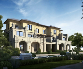 Simple European Style Detached Villa-ID:463280761