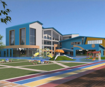 Modern School Building-ID:758085974